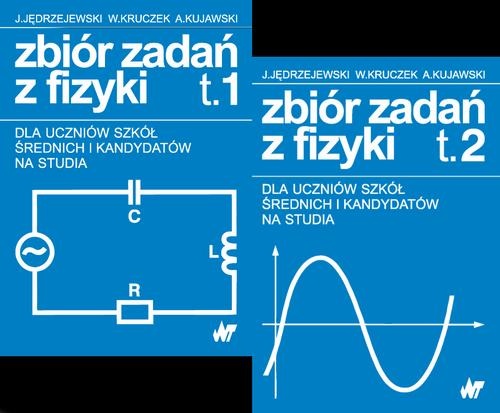 Okładki tomów 1 i 2 książki „Zbiór zadań z fizyki”